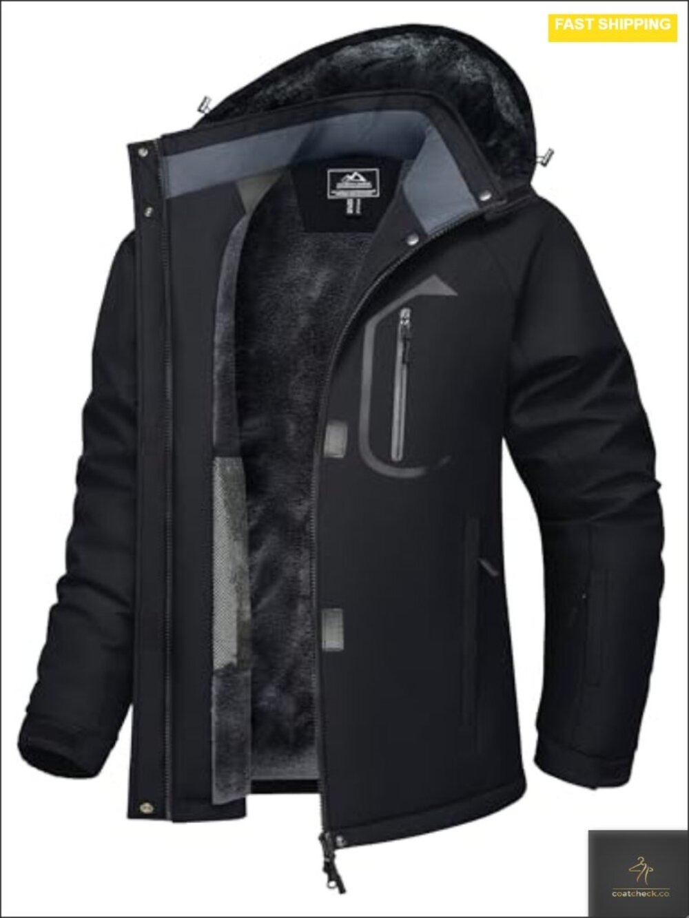 Waterproof Insulated Ski Jacket Fleece Lining Snowboarding Winter Coat